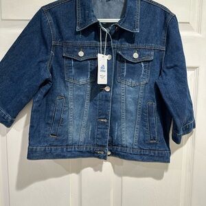 United Colors Of Benetton Blue Jean Jacket Cropped Style